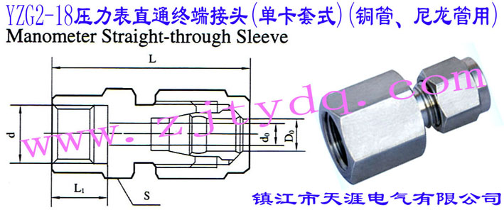 YZG2-18ֱͨK˽^(οʽ)(~)Manometer Straight-through Sleeve