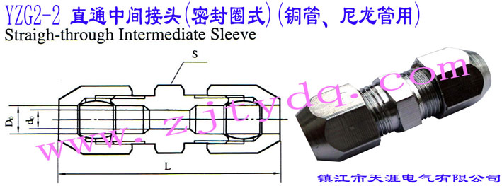 YZG2-2 ֱͨg^(ܷȦʽ)(~)Straight-through Intermediate Sleeve